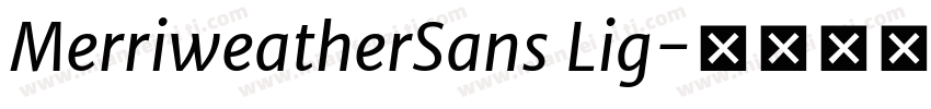 MerriweatherSans Lig字体转换